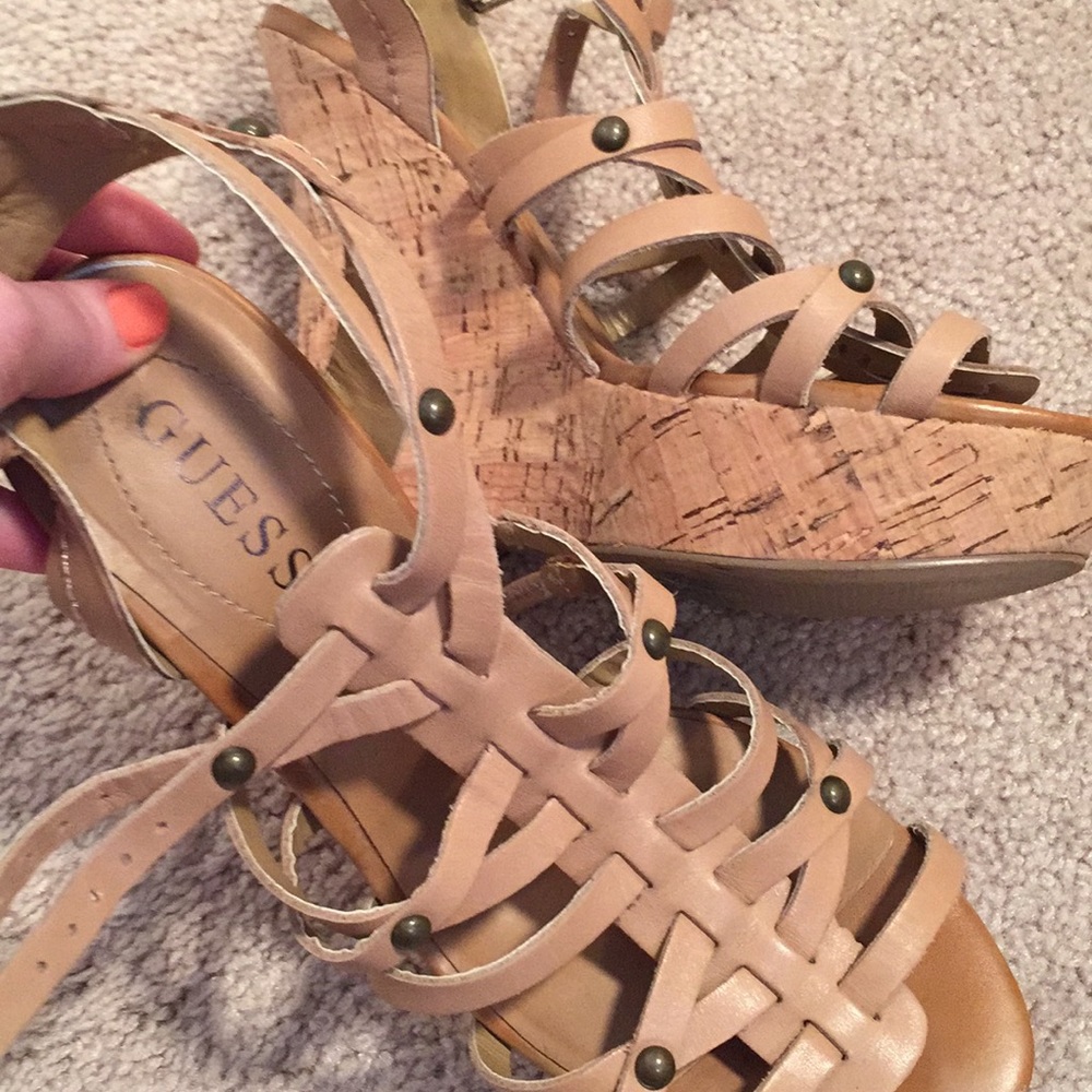 Guess Cork Wedges